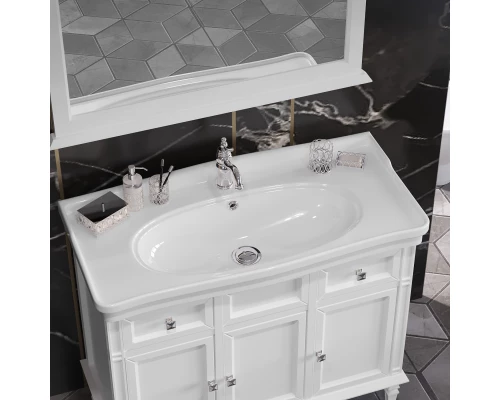 Тумба с раковиной белый матовый 105,5 см Opadiris Кантара