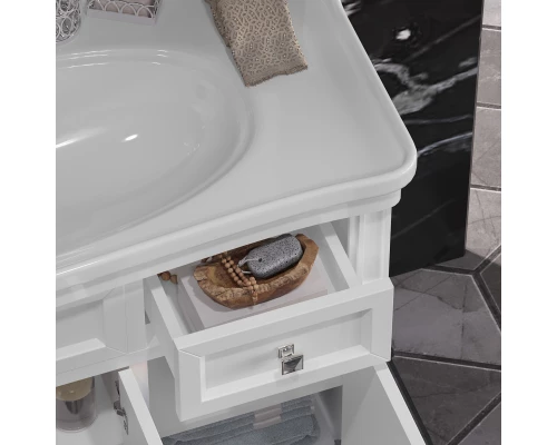 Тумба с раковиной белый матовый 105,5 см Opadiris Кантара
