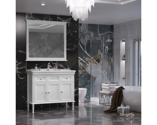 Тумба с раковиной белый матовый 105,5 см Opadiris Кантара