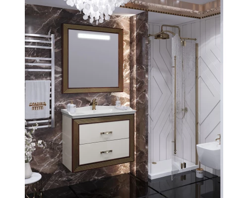 Комплект мебели белый золотая патина 80 см Opadiris Карат