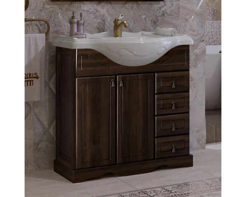 Тумба с раковиной орех антикварный 86 см Opadiris Клио