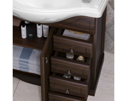 Тумба с раковиной орех антикварный 86 см Opadiris Клио