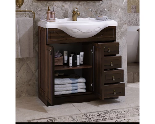 Тумба с раковиной орех антикварный 86 см Opadiris Клио