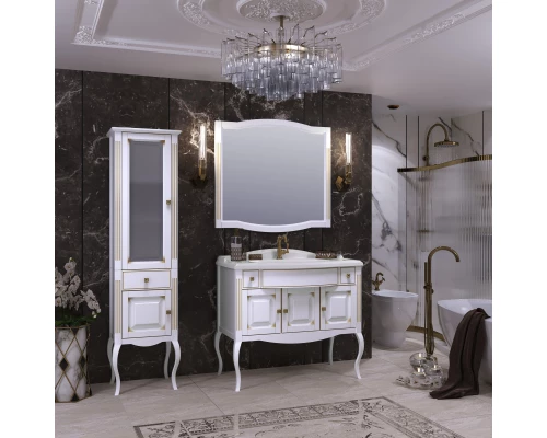 Комплект мебели белый золотая патина 100 см Opadiris Лаура