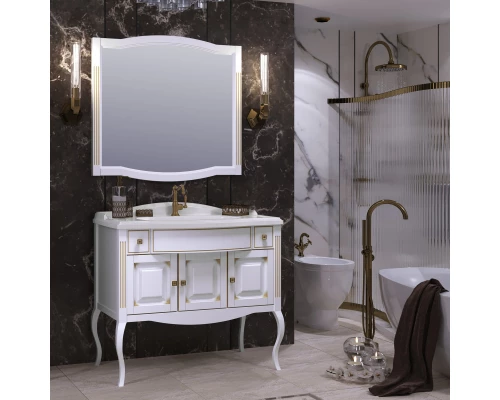 Комплект мебели белый золотая патина 100 см Opadiris Лаура