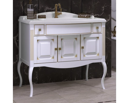 Комплект мебели белый золотая патина 100 см Opadiris Лаура