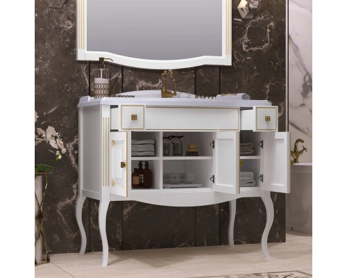 Комплект мебели белый золотая патина 100 см Opadiris Лаура