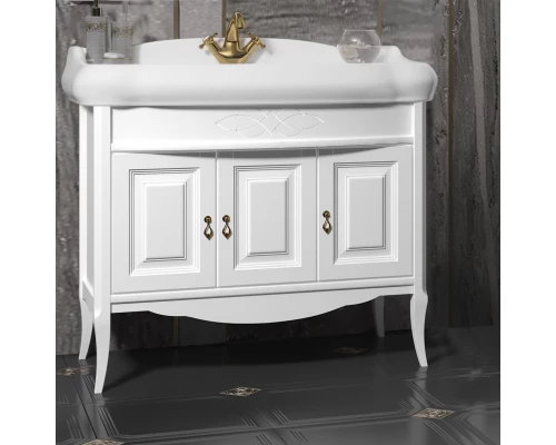 Тумба с раковиной белый матовый 100 см Opadiris Лоренцо