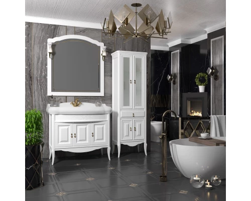 Тумба с раковиной белый матовый 100 см Opadiris Лоренцо