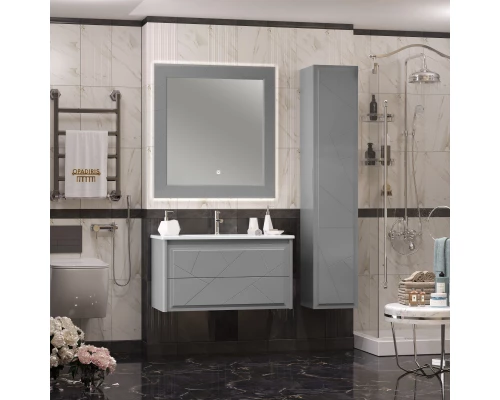 Тумба с раковиной серый матовый 100 см Opadiris Луиджи