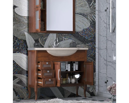 Тумба с раковиной светлый орех 100 см Opadiris Мираж