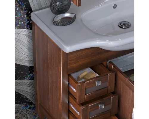 Тумба с раковиной светлый орех 100 см Opadiris Мираж