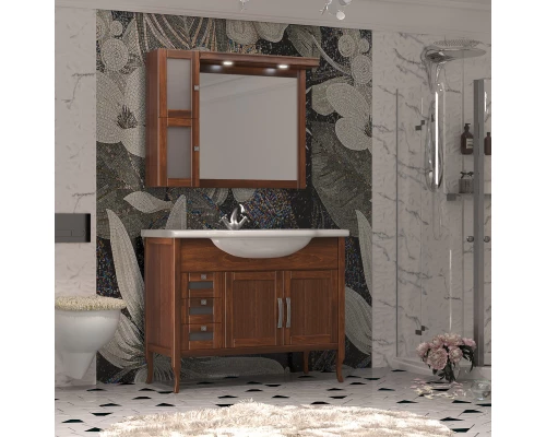 Тумба с раковиной светлый орех 100 см Opadiris Мираж