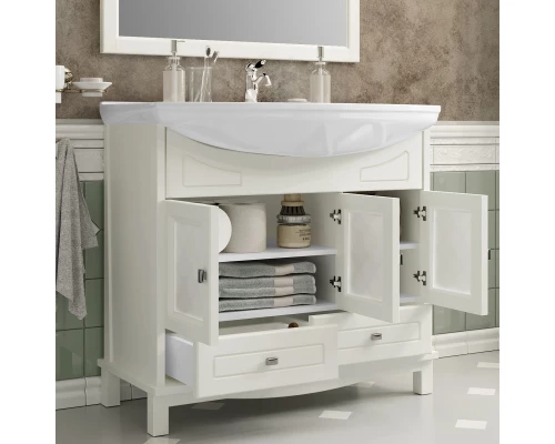 Тумба с раковиной слоновая кость 86,5 см Opadiris Омега