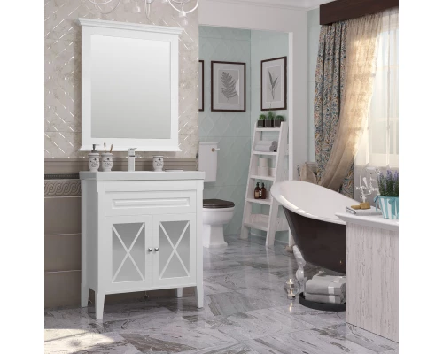 Комплект мебели белый матовый 80 см Opadiris Палермо