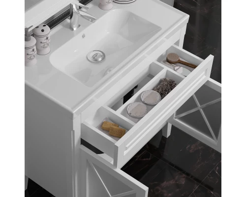 Тумба с раковиной белый матовый 90 см Opadiris Палермо