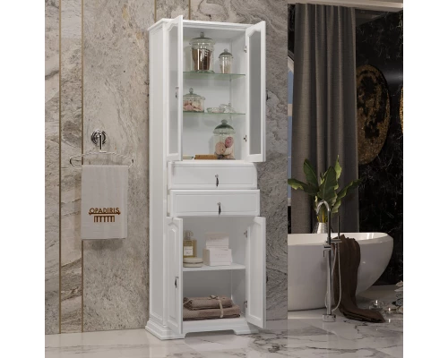 Пенал напольный белый матовый Opadiris Риспекто 00-00005843