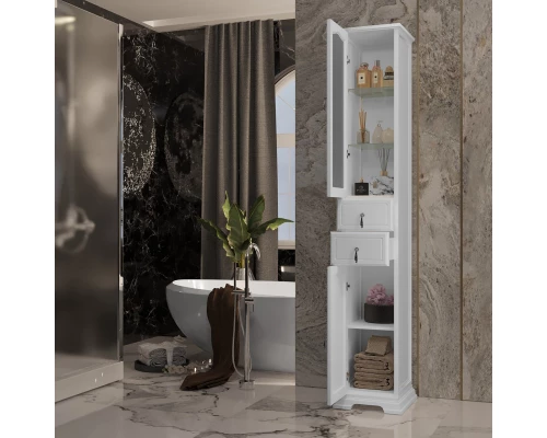 Пенал напольный белый матовый L Opadiris Риспекто 00-00005832