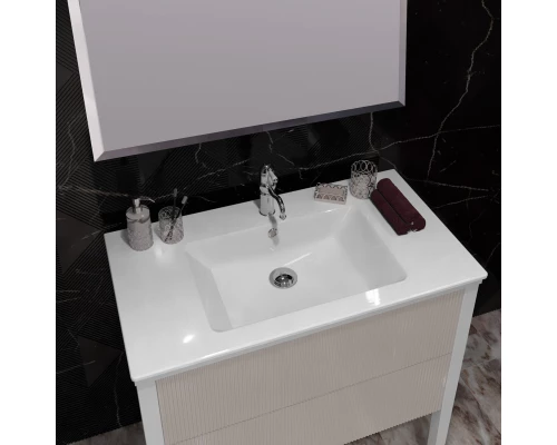 Тумба с раковиной серый/белый 91 см Opadiris Рубинно