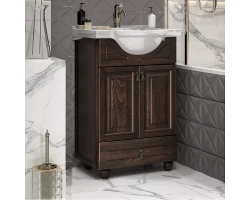 Тумба с раковиной орех антикварный 56 см Opadiris Тибет