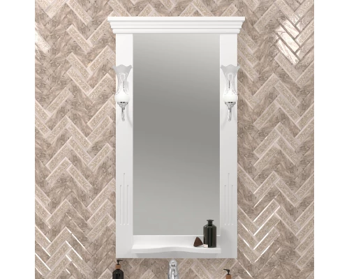 Зеркало 57,5x101 см белый матовый Opadiris Риспекто