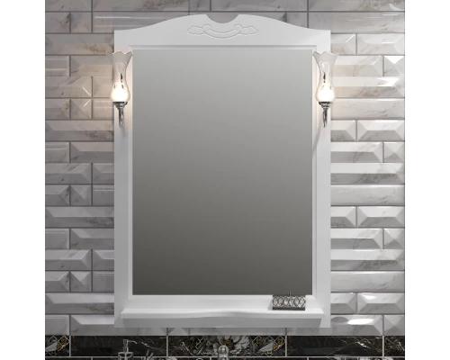 Комплект мебели белый матовый 76 см с решеткой Opadiris Тибет