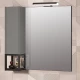 Зеркальный шкаф 80x80 см серый матовый L Opadiris Треви