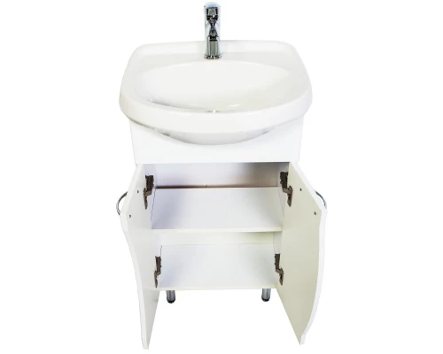 Тумба с раковиной белый глянец 50 см Orange Диана Di-50TU+RA