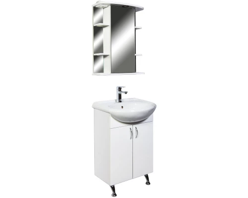 Тумба с раковиной белый глянец 57 см Orange Кларис Kl-55TUW+RA