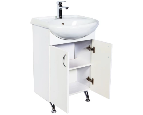 Тумба с раковиной белый глянец 57 см Orange Кларис Kl-55TUW+RA