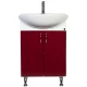 Тумба с раковиной бордо глянец 57 см Orange Кларис Kl-55TUC+RA