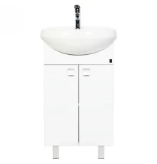 Тумба с раковиной белый глянец 50 см Orange Рио Ri-50TU+RA