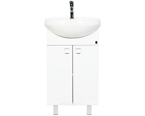 Тумба с раковиной белый глянец 50 см Orange Рио Ri-50TU+RA