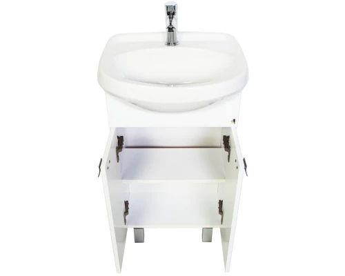 Тумба с раковиной белый глянец 50 см Orange Рио Ri-50TU+RA