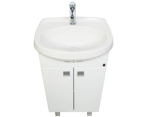 Тумба с раковиной белый глянец 50 см Orange Рио Ri-50TU+RA