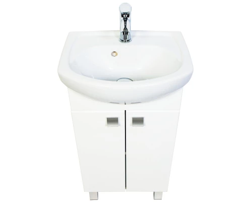Тумба с раковиной белый глянец 46 см Orange Рио Ri-45TU+RA
