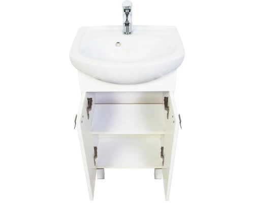 Тумба с раковиной белый глянец 46 см Orange Рио Ri-45TU+RA