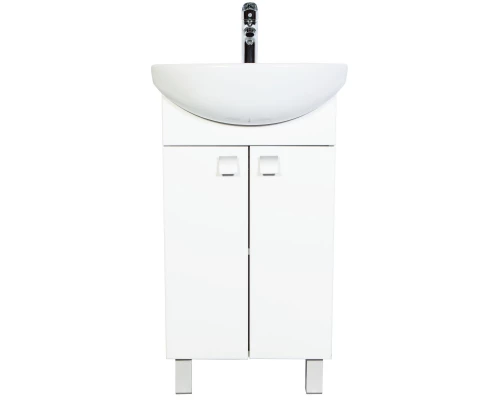 Тумба с раковиной белый глянец 46 см Orange Рио Ri-45TU+RA