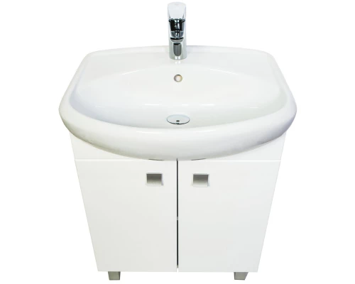 Тумба с раковиной белый глянец 61 см Orange Рио Ri-60TU+RA