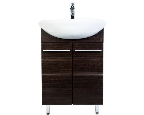 Тумба с раковиной белый глянец 57 см Orange Корро Ko-55TUV+RA