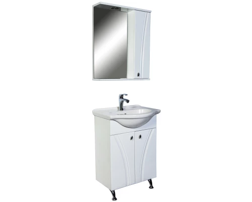 Зеркальный шкаф 60x71 см белый глянец Orange Лотос Lo-60ZS