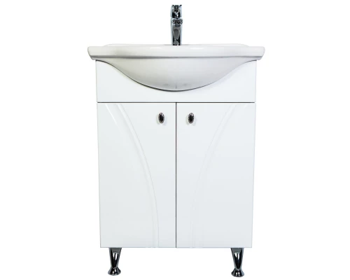 Тумба с раковиной белый глянец 60 см Orange Лотос Lo-60RA