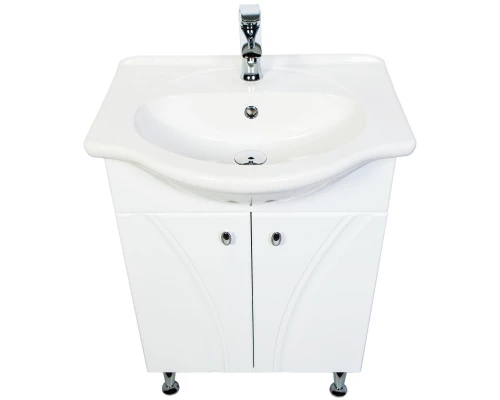 Тумба с раковиной белый глянец 60 см Orange Лотос Lo-60RA