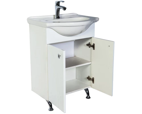 Тумба с раковиной белый глянец 60 см Orange Лотос Lo-60RA