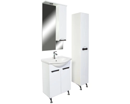 Тумба с раковиной белый глянец 60 см Orange Глория Gl-60TU+RA