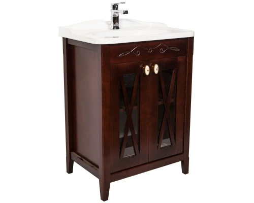 Тумба с раковиной орех антикварный 65 см Orange Villi Villi-65TU+RA