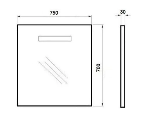 Зеркало 75x70 см Orange Otto Ot-75ZE