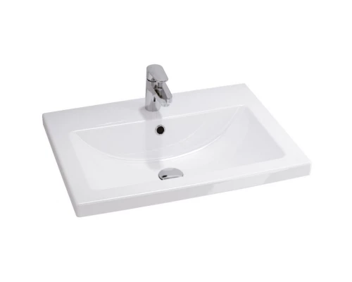 Тумба с раковиной белый глянец 60 см Orange Таис TP2-TUW+RA