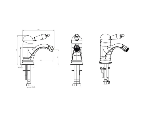Смеситель для биде Boheme Crystal 286-CRST