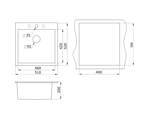 Кухонная мойка Paulmark Praktisch шампань PM105152-CH